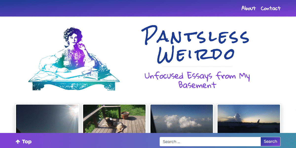 Screenshot of pantslessweirdo.com